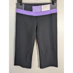 Lululemon Leggings Womens Sz‎ 8 Cropped Leggings Reversible Pants Pocket